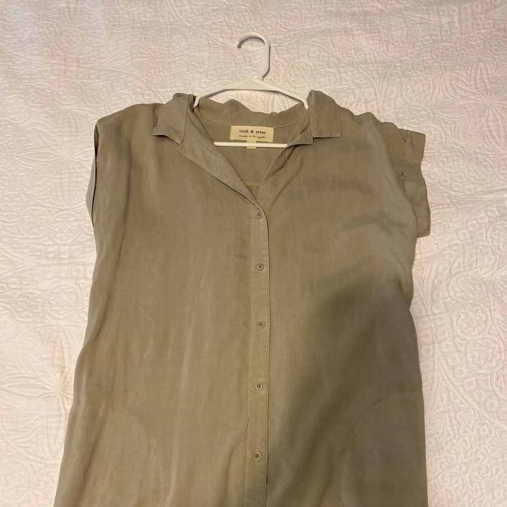 Cloth & Stone Linen button down dress
